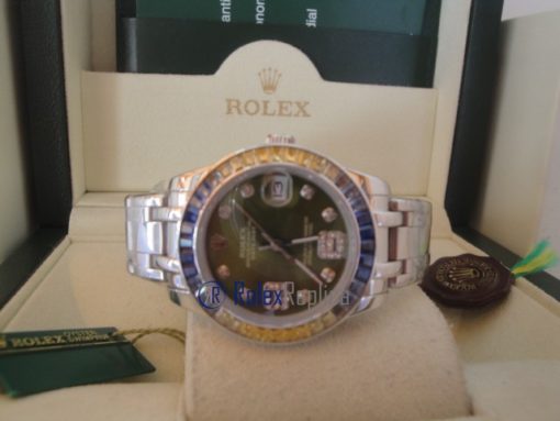 rolex replica pearlmaster acciaio yellow blue orologio imitazione