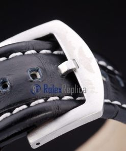 Alternative view of Breitling replica chronometer white dial strip leather imitazione copia