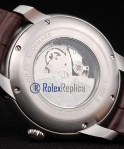 Alternative view of audemars piguet replica white dial strip leather imitazione copia