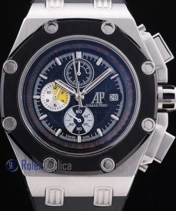 Alternative view of audemars piguet replica chrono offshore rubens barrichello strip rubber imitazione copia
