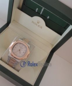 Alternative view of patek philippe replica nautilus skeletron acciaio rose gold orologio imitazione