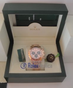 Alternative view of rolex replica daytona crono rose gold pink dial orologio replica copia imitazione