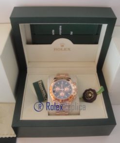 Alternative view of rolex replica daytona crono rose gold black dial orologio replica copia imitazione