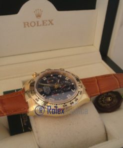 Alternative view of rolex replica daytona oro sport pelle orologio replica copia imitazione