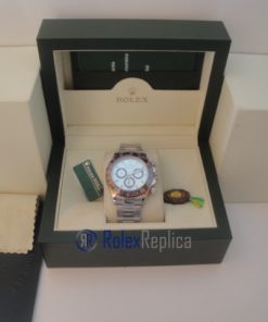 Alternative view of rolex replica daytona crono platinum brown bezel orologio replica copia imitazione