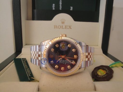 rolex replica datejust acciaio oro blu brillantini orologio imitazione