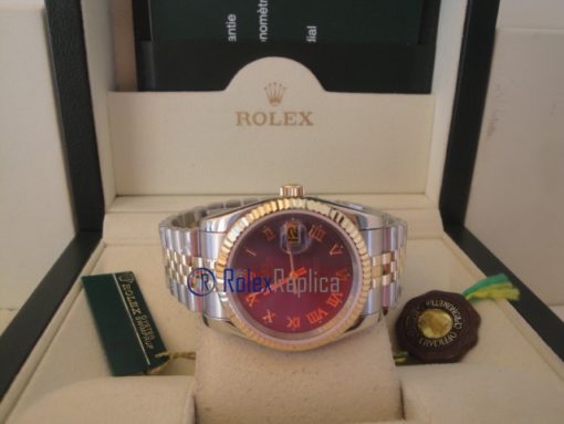rolex replica datejust acciaio oro blu roman orologio imitazione