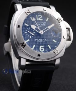 Alternative view of Panerai replica luminor GMT arktos acciaio strip rubber imitazione copia