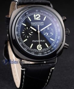 Panerai replica radiomir chronograph pro-hunter pvd strip leather imitazione copia