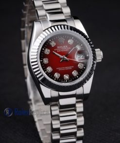 Alternative view of rolex replica datejust red brillantini orologio imitazione