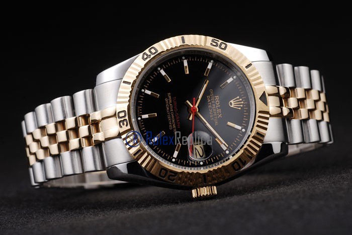 rolex replica turn-o-graph ETA swiss 2836.2 | 4 rolex replica turn-o-graph acciaio oro black imitazione orologio - immagine 4