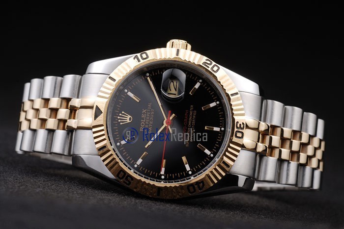 rolex replica turn-o-graph ETA swiss 2836.2 | 5 rolex replica turn-o-graph acciaio oro black imitazione orologio - immagine 5