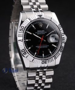 Alternative view of rolex replica turn-o-graph acciaio black barrette imitazione orologio