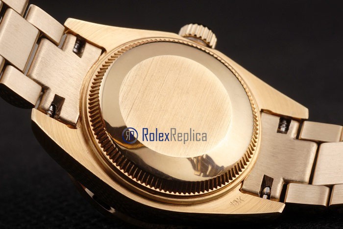 rolex replica datejust ETA swiss 2836.2 | 10 rolex replica datejust lady oro full brillantini orologio imitazione - immagine 10