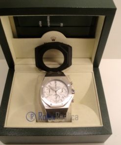 Alternative view of audemars piguet replica chrono royal oak white dial imitazione copia