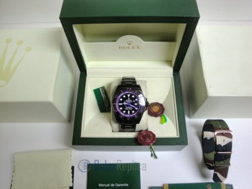 rolex replica deepsea seadweller pro-hunter pvd violet black out edition orologio replica