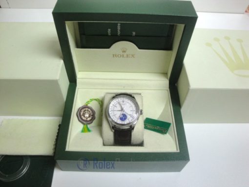 rolex replica cellini moonphase white dial orologio replica cinturino pelle