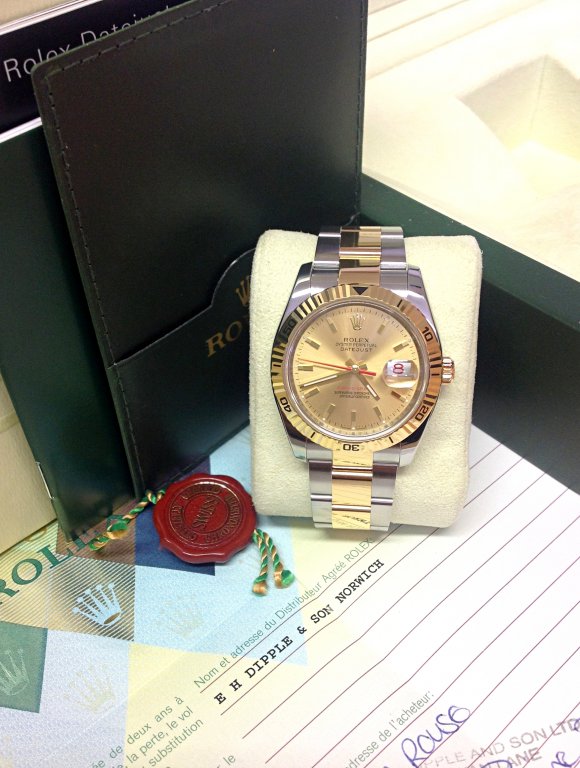 rolex replica turnograph ETA swiss 2836.2 | 5 Rolex replica Datejust Turnograph 116263 36mm Champagne imitazione - immagine 5