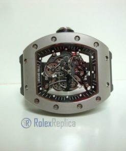 Alternative view of richard mille replica RM61-01 skeletron titanium limited edition strip rubber-b