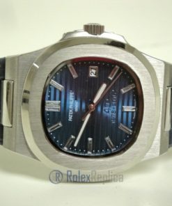 patek philippe replica nautilus acciaio blue dial skeletron orologio replica