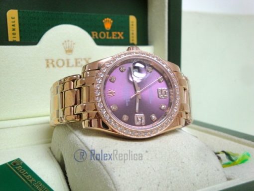 rolex replica pearlmaster rose gold red grape diamond bezel orologio imitazione