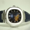 patek philippe replica acciaio nautilus tourbillon blue dial strip rubber