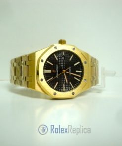 Alternative view of audemars piguet replica royal oak jumbo oro giallo black dial imitazione copia
