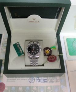 Alternative view of rolex replica turn-o-graph acciaio black dial orologio imitazione