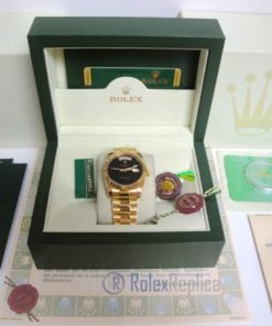 Alternative view of Rolex replica day-date oro giallo black dial individual edition