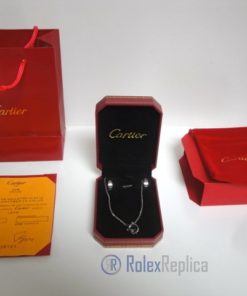 Alternative view of Cartier replica gioiello collier completo di orecchini love white gold