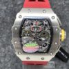 RICHARD MILLE REPLICA RM11-03 CRYSTAL SKELETON DIAL WITH RED RUBBER STRAP